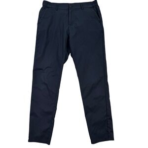 JACK ARCHER Mens 33x32 Deep Blue Polyester Performance Casual Pants Preppy Slim